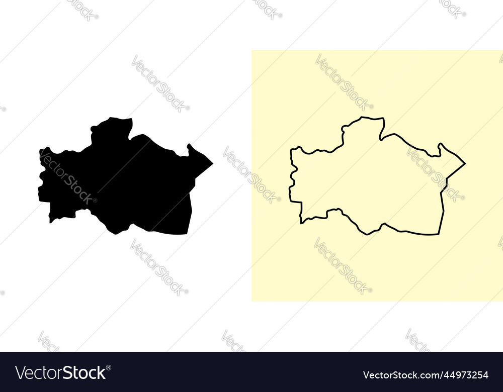 Kraslava map latvia europe filled and outline