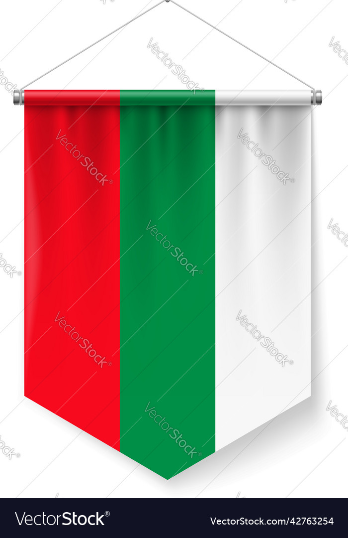 Pennant flag of bulgaria