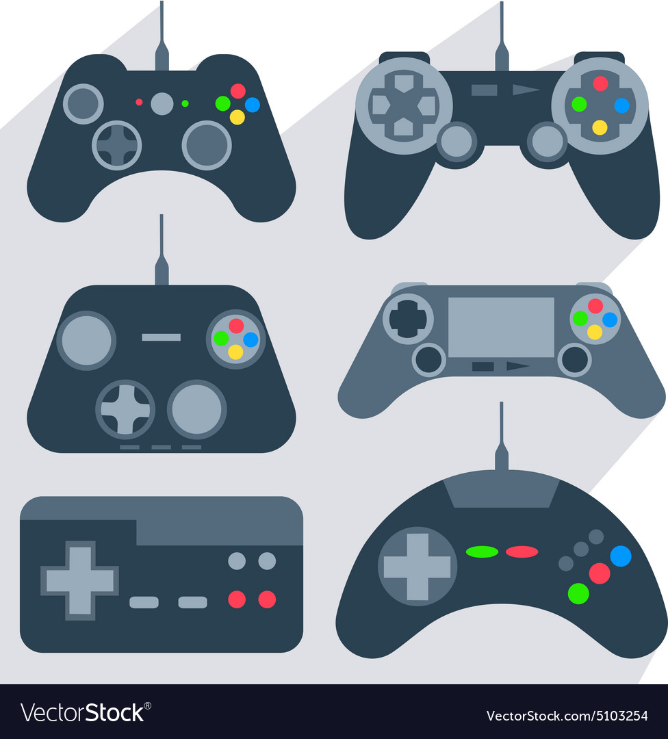 Set gamepad icons Royalty Free Vector Image - VectorStock