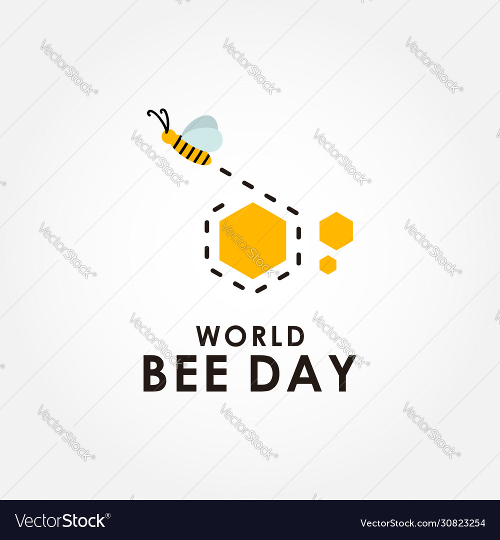 World bee day design for celebrate moment Vector Image