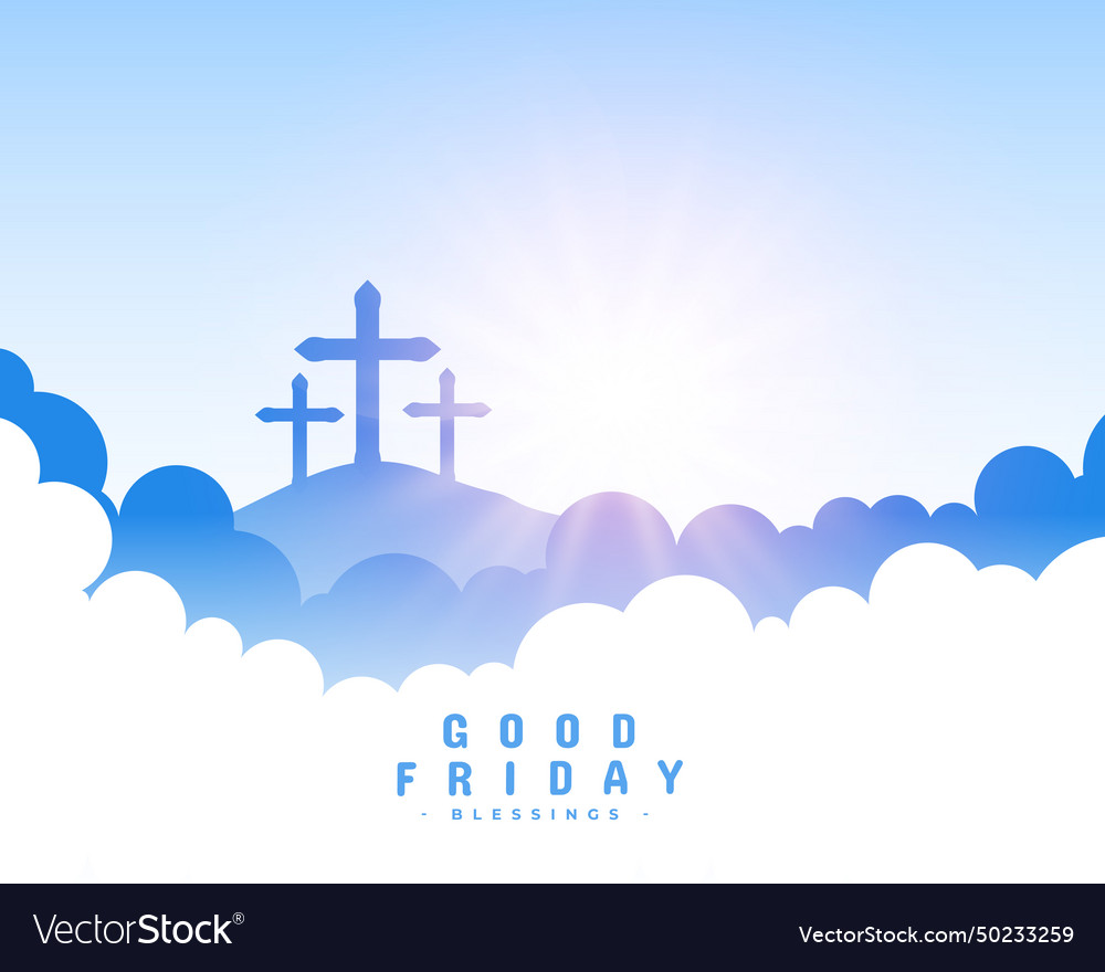 Good friday holiday background with papercut Vector Image