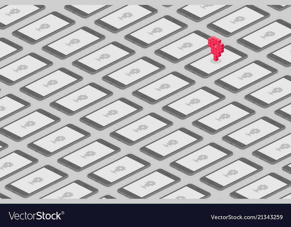 Smartphones black color isometric flat design map