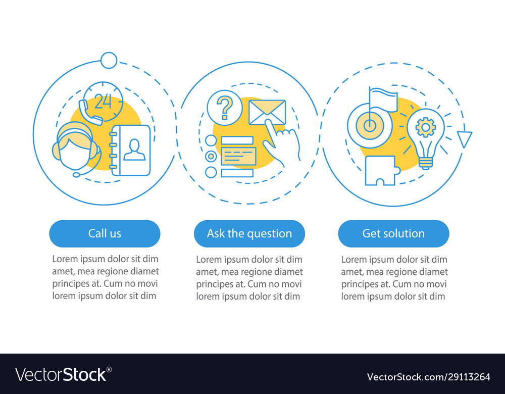 Call Center Infographic Template Royalty Free Vector Image