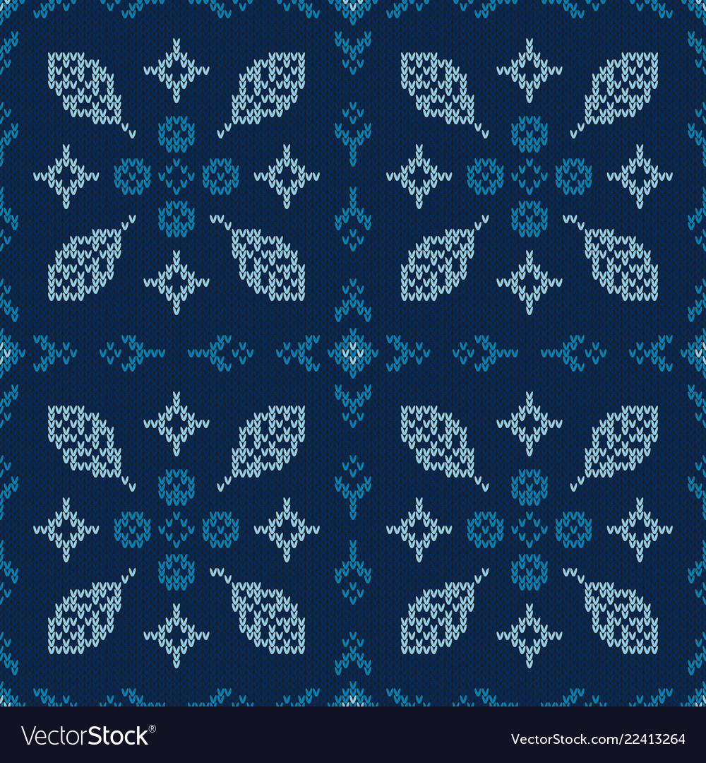 Christmas knitted pattern winter geometric Vector Image