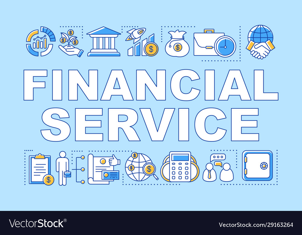 Financial service word concepts banner savings Vector Image