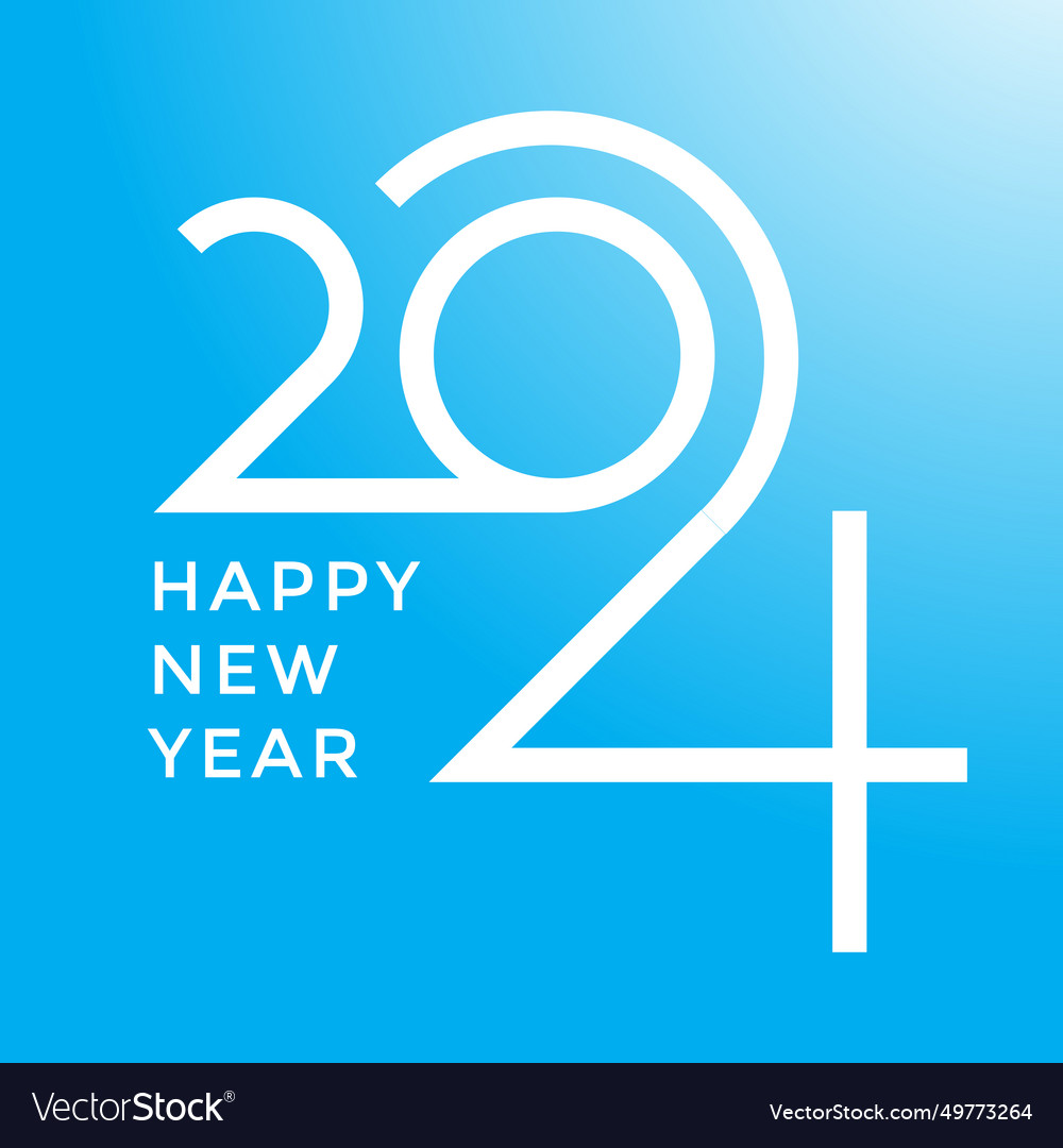 Happy new year 2024 logo design