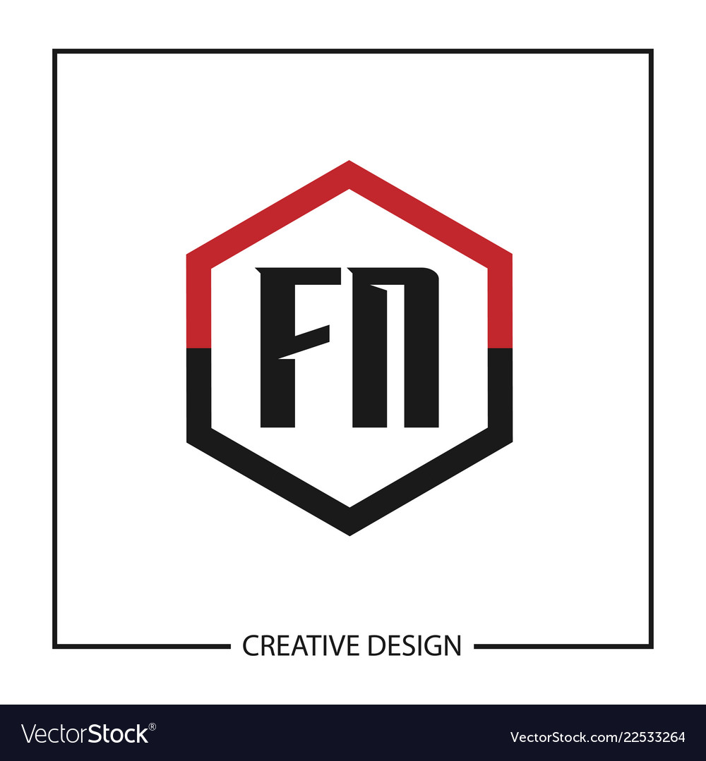 Initial letter fn logo template design