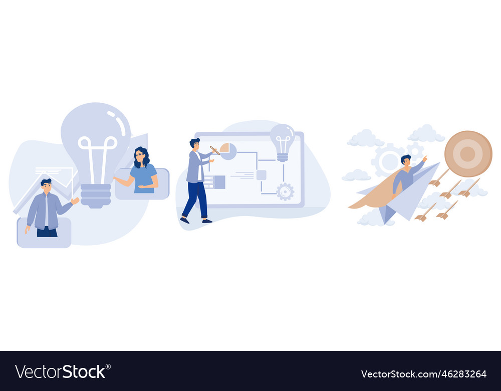 Problem solving skills creative idea decision Vector Image