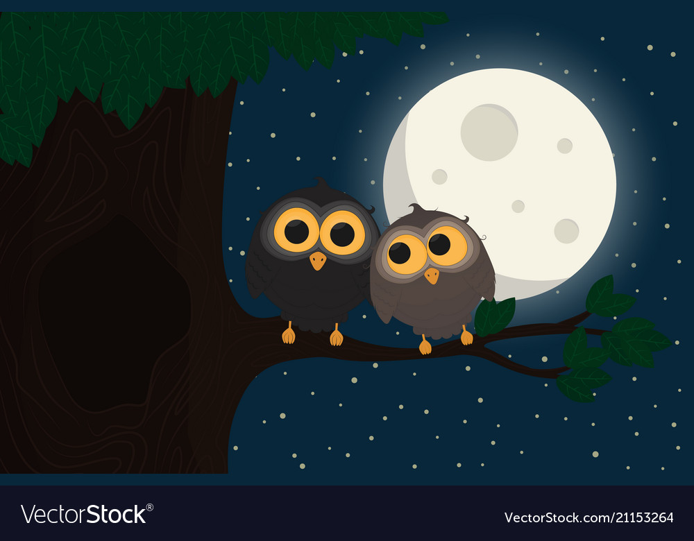 Owl and Moon, newest Sitting Owl