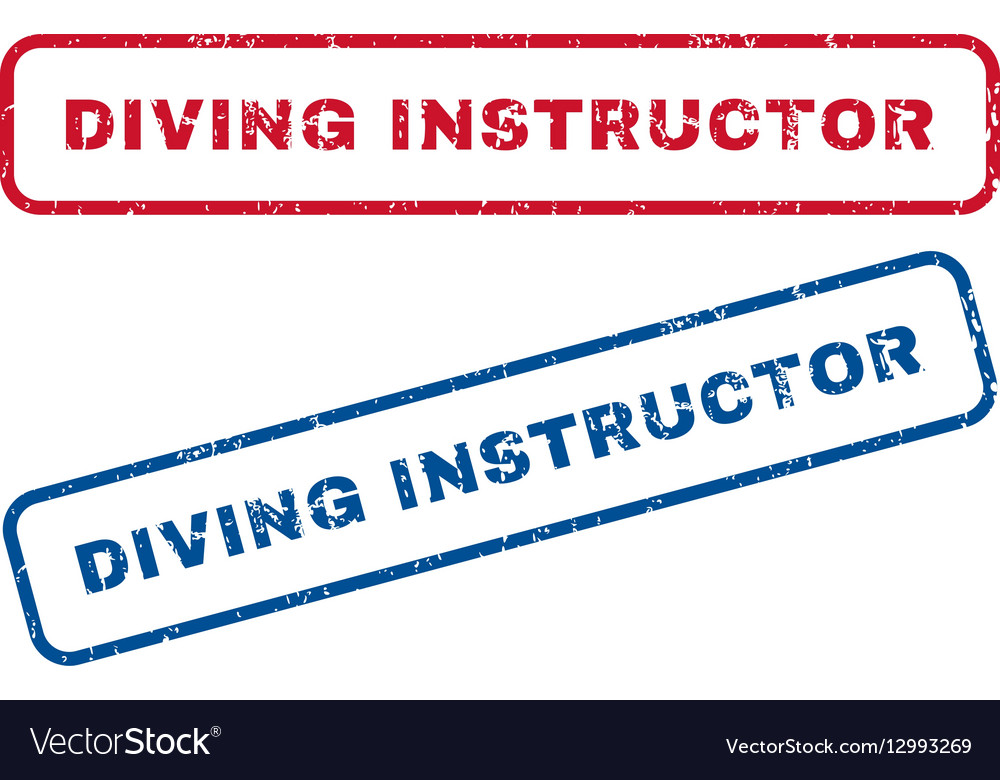 Diving instructor rubber stamps