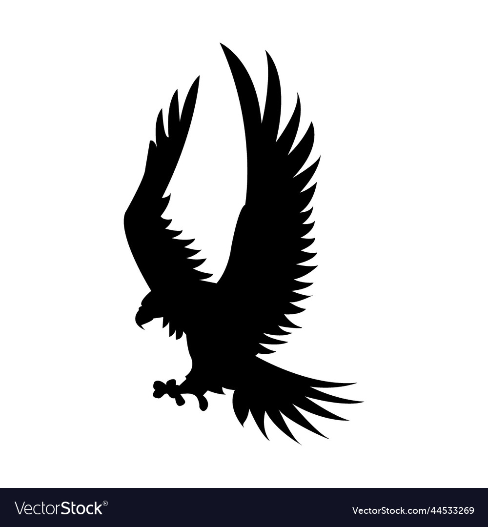 Eagle silhouette Royalty Free Vector Image - VectorStock