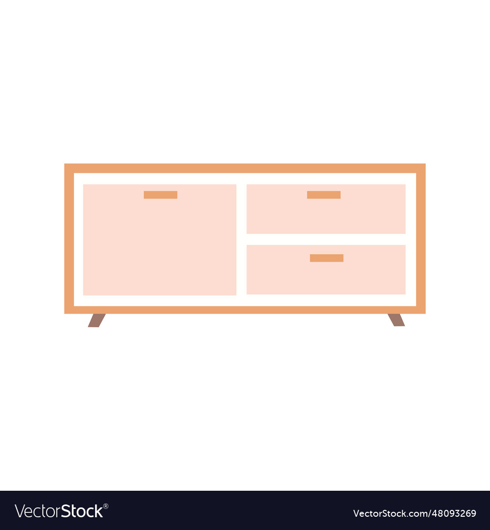 Horizontal storage cabinet Royalty Free Vector Image