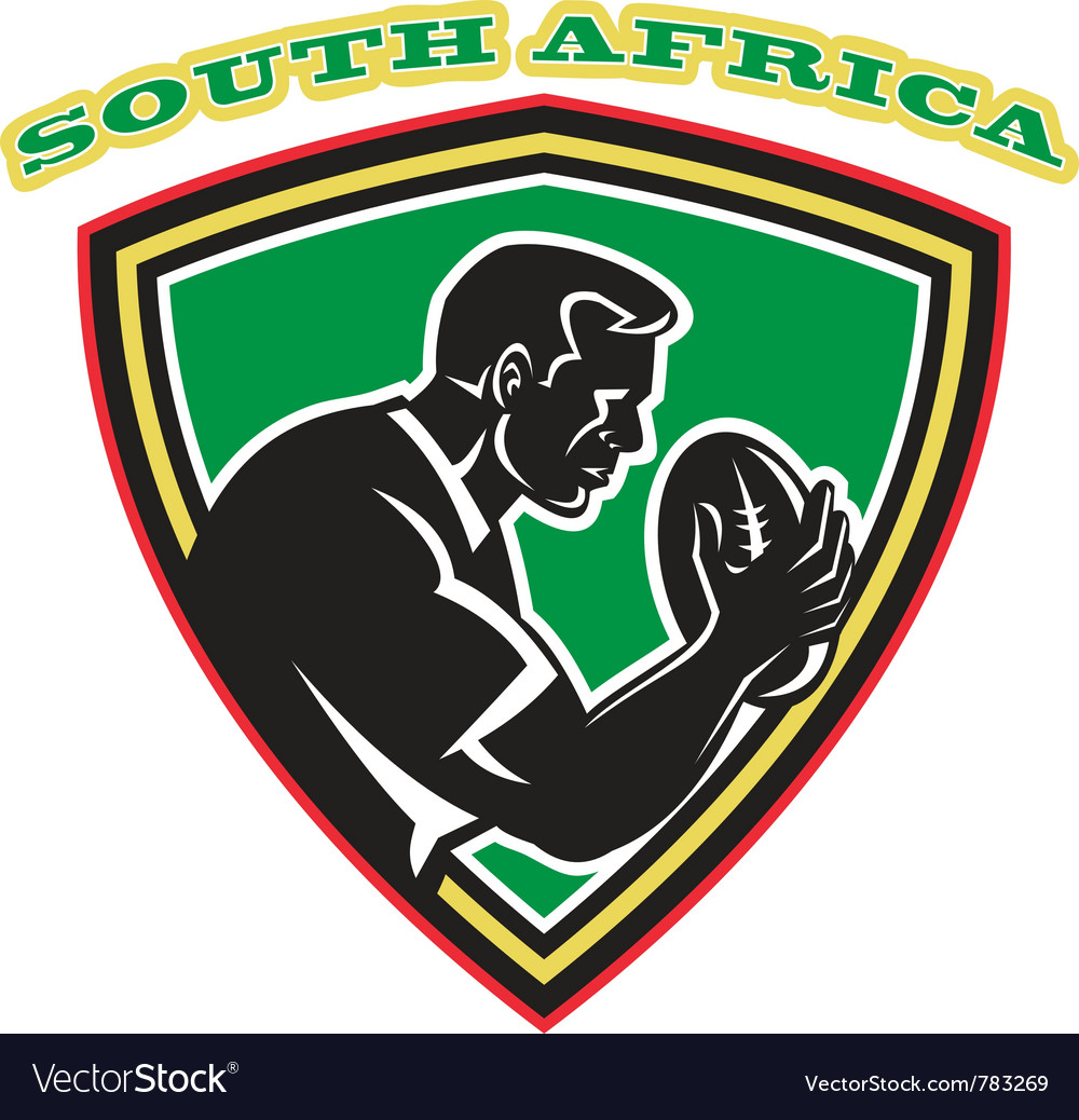 South africa rugby shield Royalty Free Vector Image