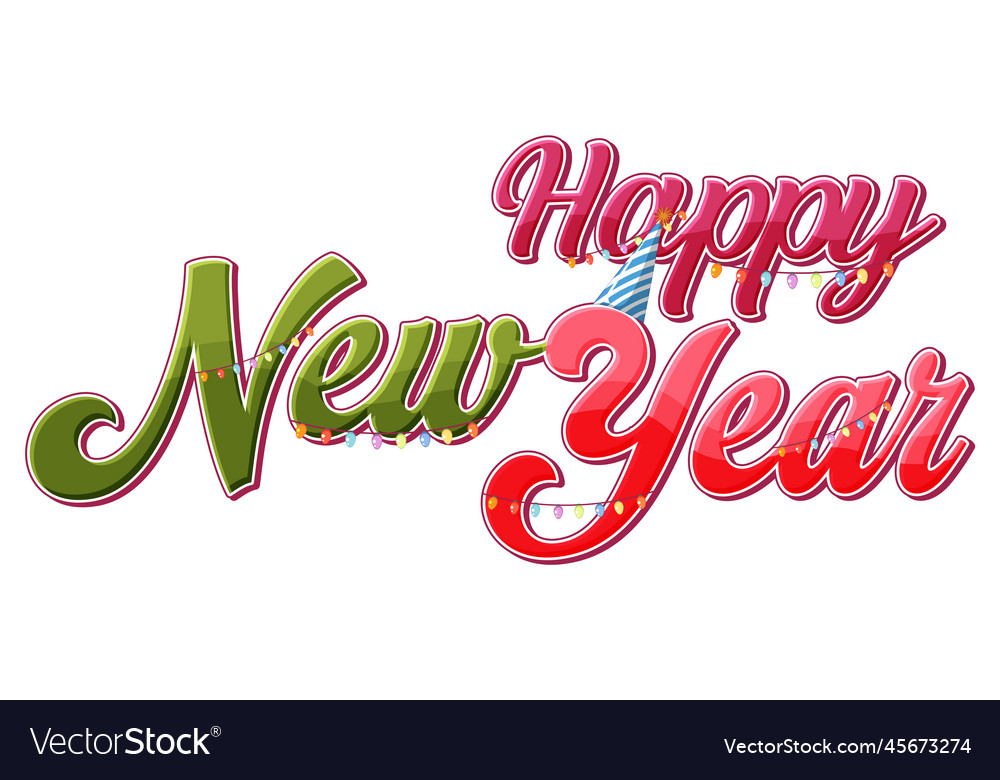 Happy new year 2023 text for banner design Vector Image