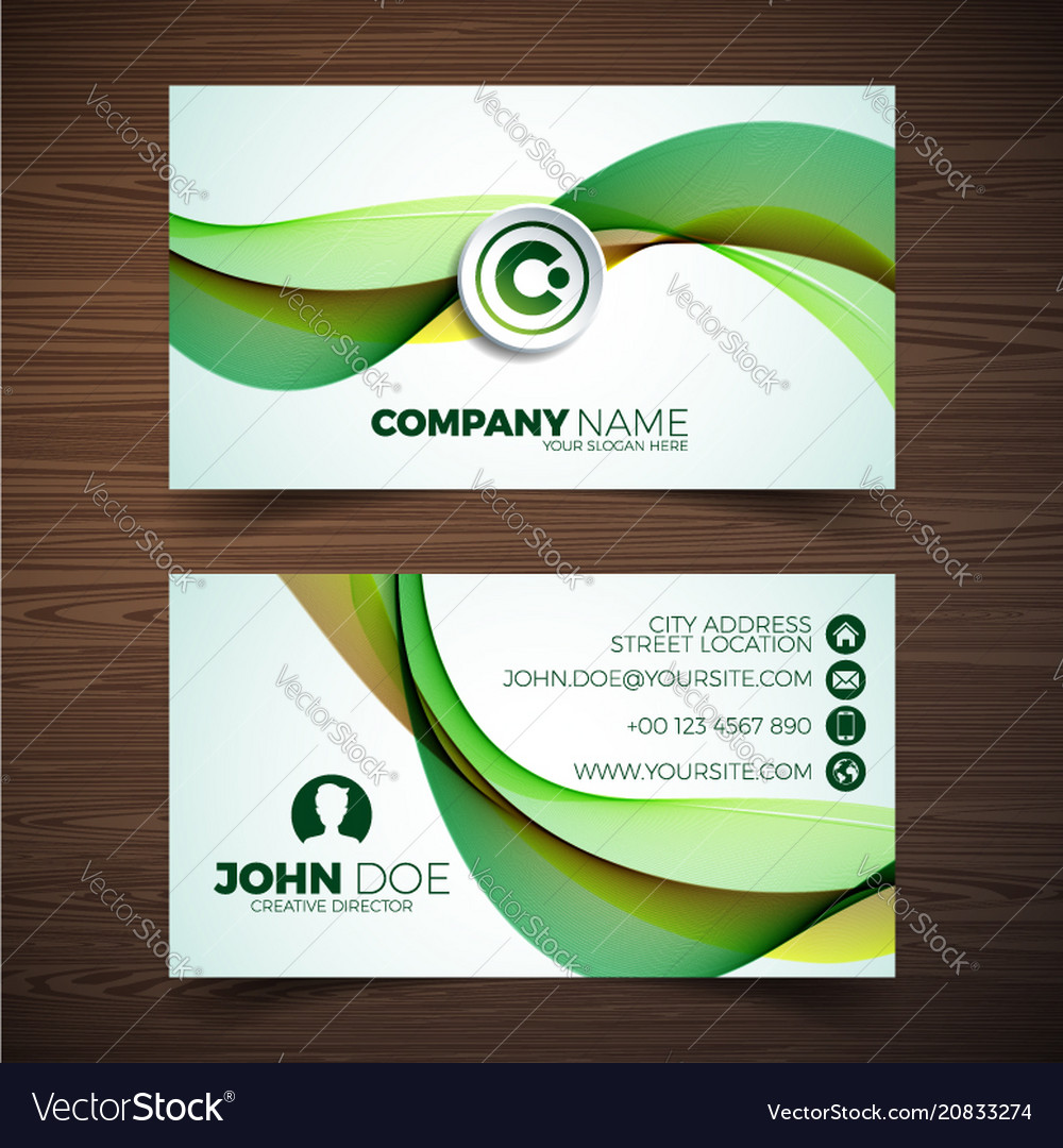 Modern business card design template Royalty Free Vector Throughout Modern Business Card Design Templates