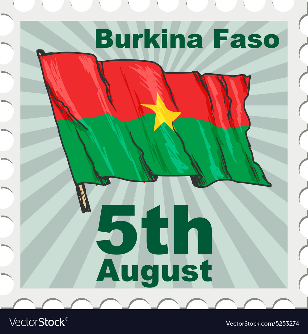 National day of burkina faso Royalty Free Vector Image