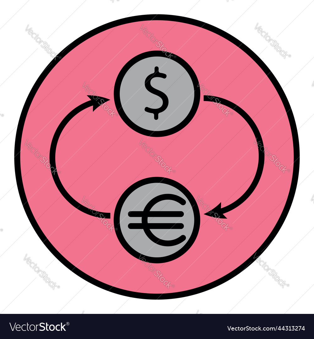 Shopping money exchange on a white background