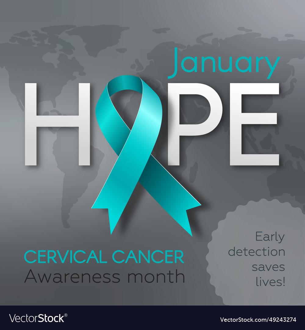 Square poster for cervical cancer awareness month