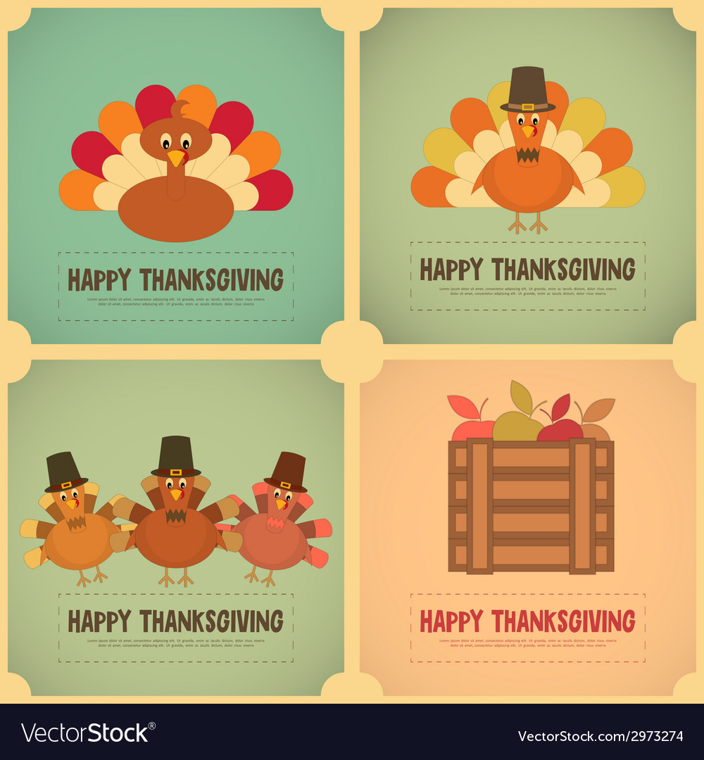 Thanksgiving day retro poster