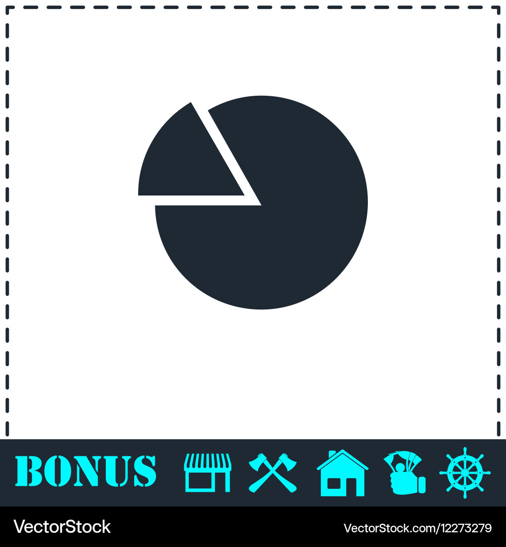 Chart icon flat Royalty Free Vector Image - VectorStock
