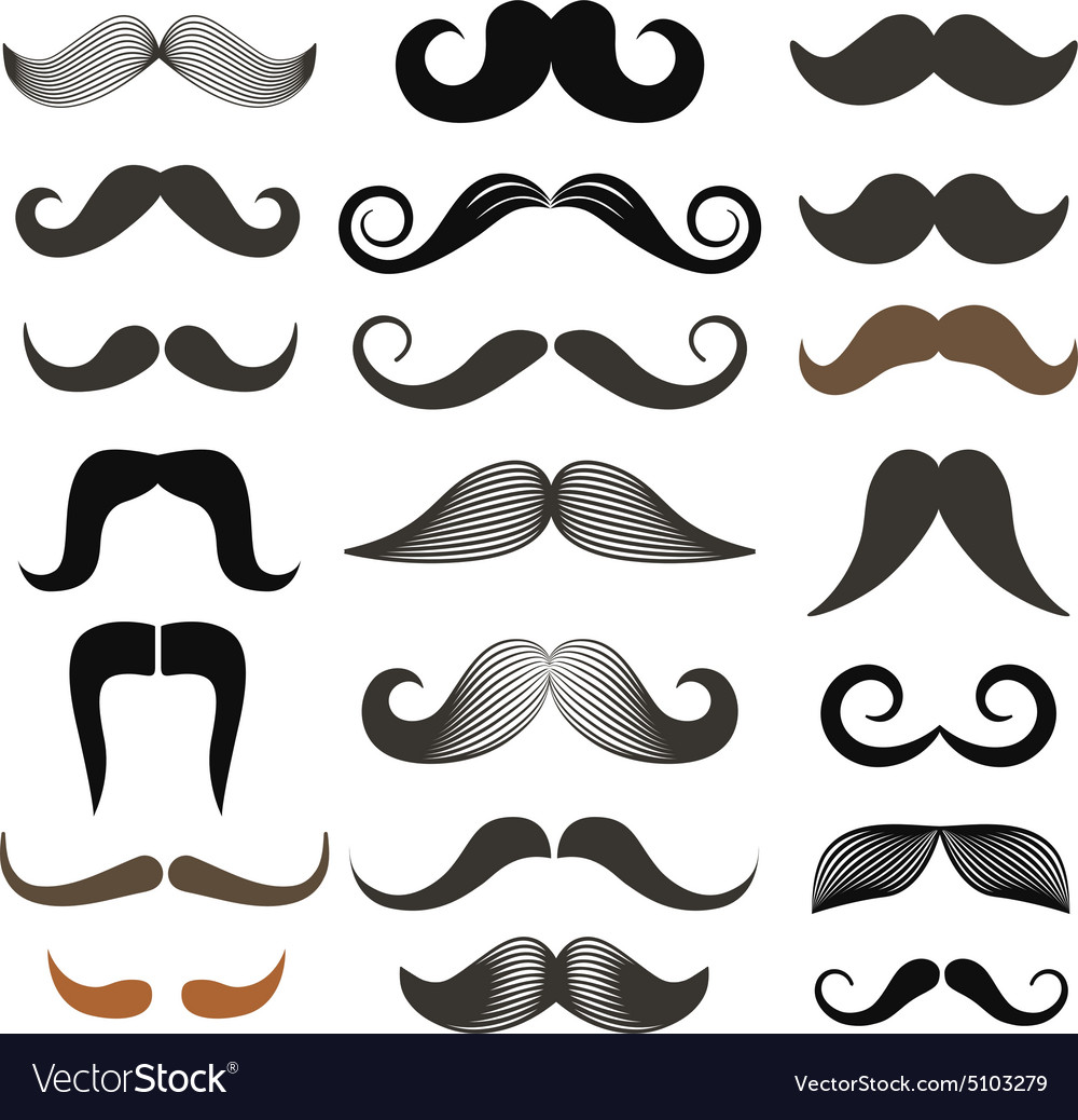 Mustache Styles Clipart