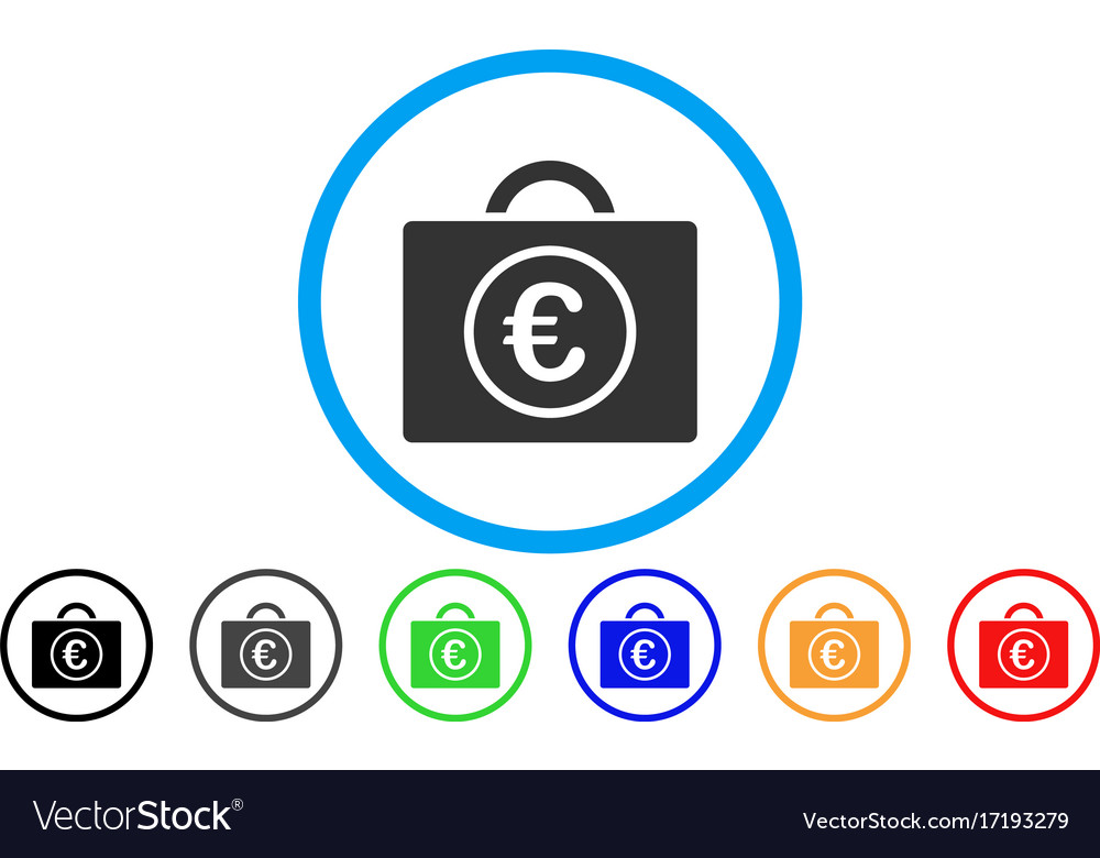 Euro bookkeeping rounded icon