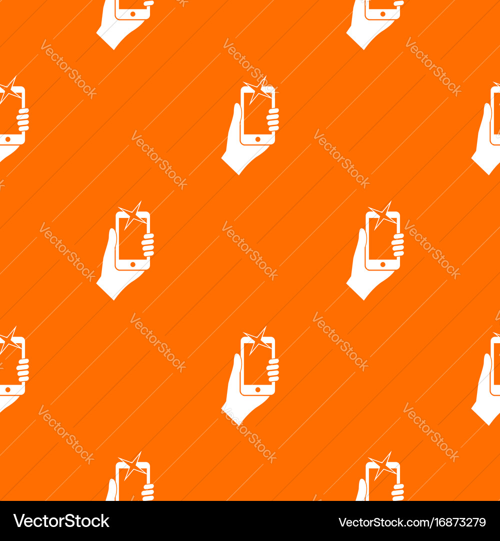 Hand photographed on mobile phone pattern seamless