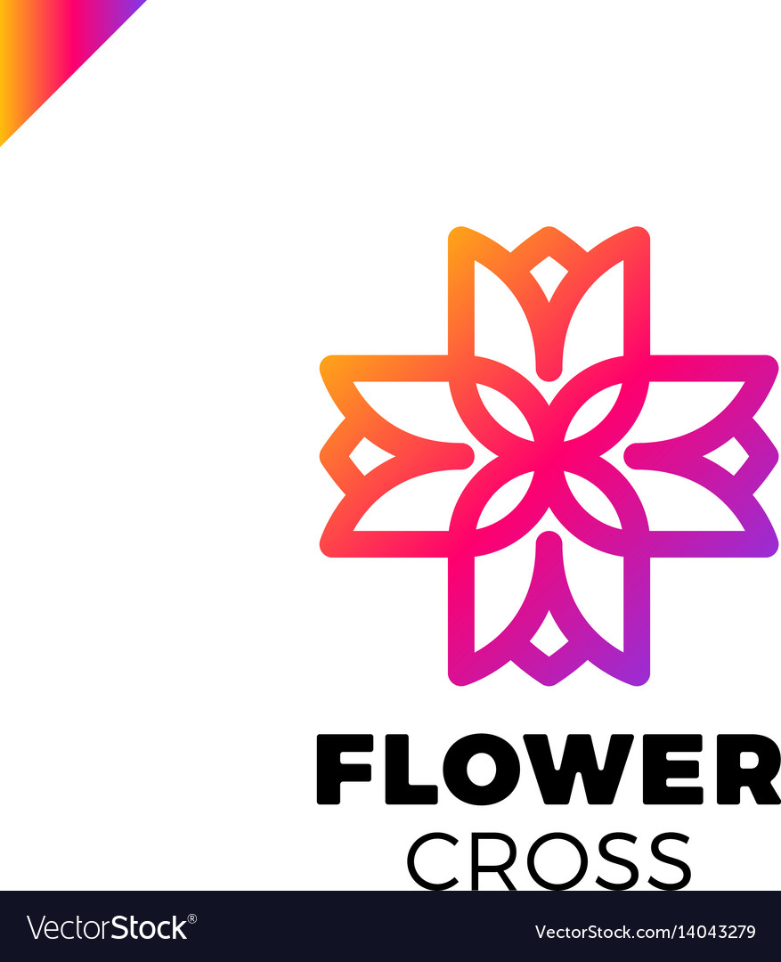 Isolated abstract colorful cross logo