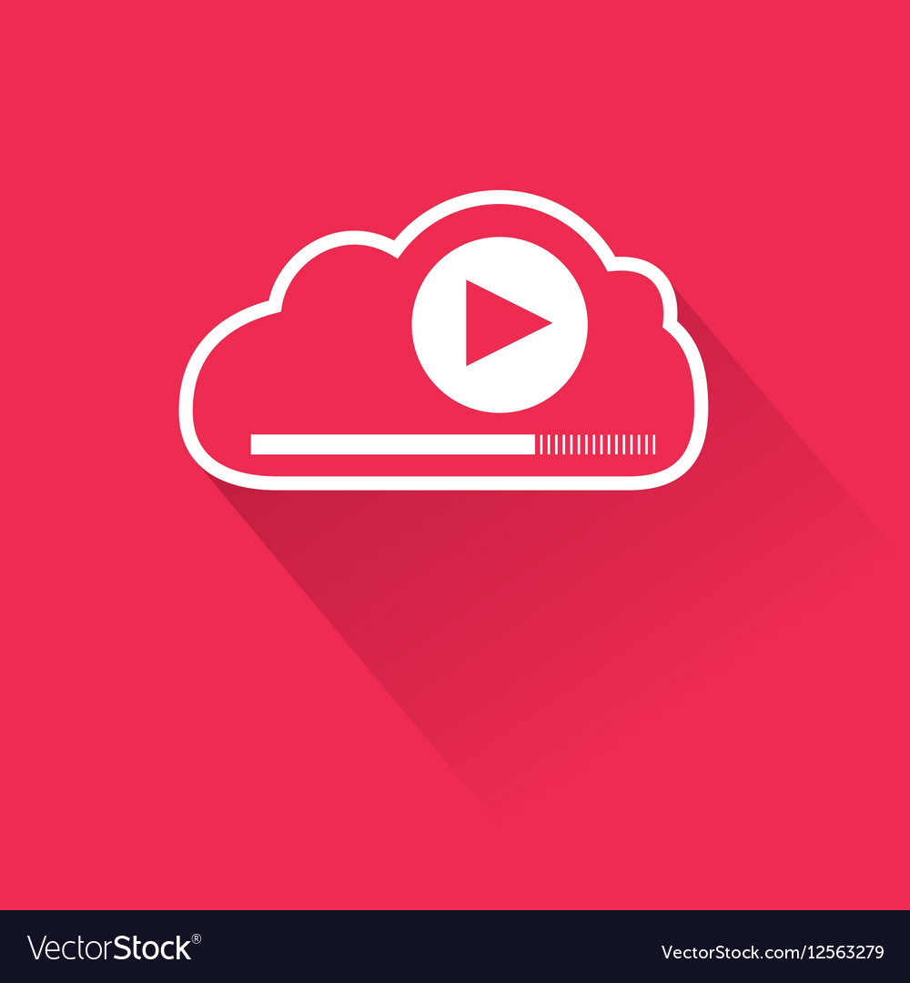 Video streaming from cloud Royalty Free Vector Image