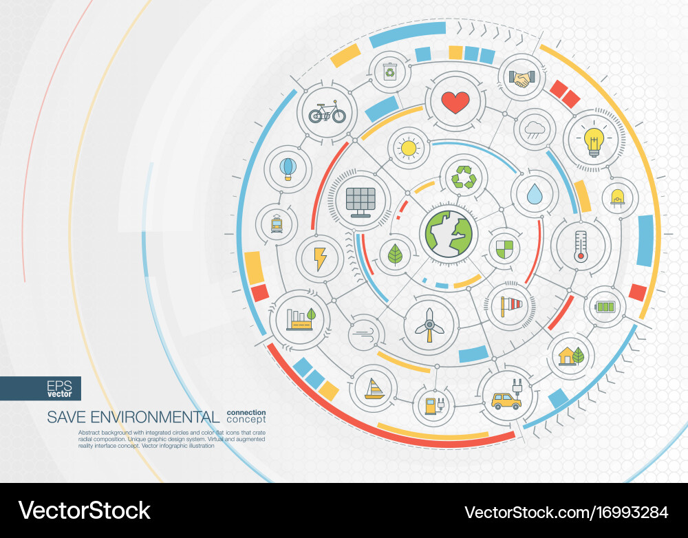 Abstract save environmental background digital Vector Image