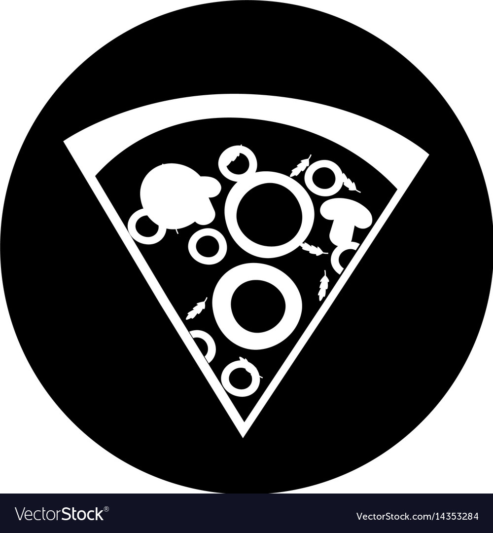 Delicious pizza portion icon Royalty Free Vector Image