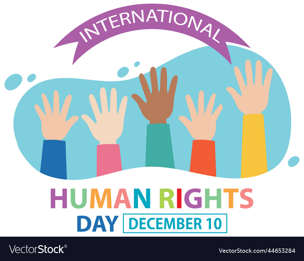 International human rights day text for banner