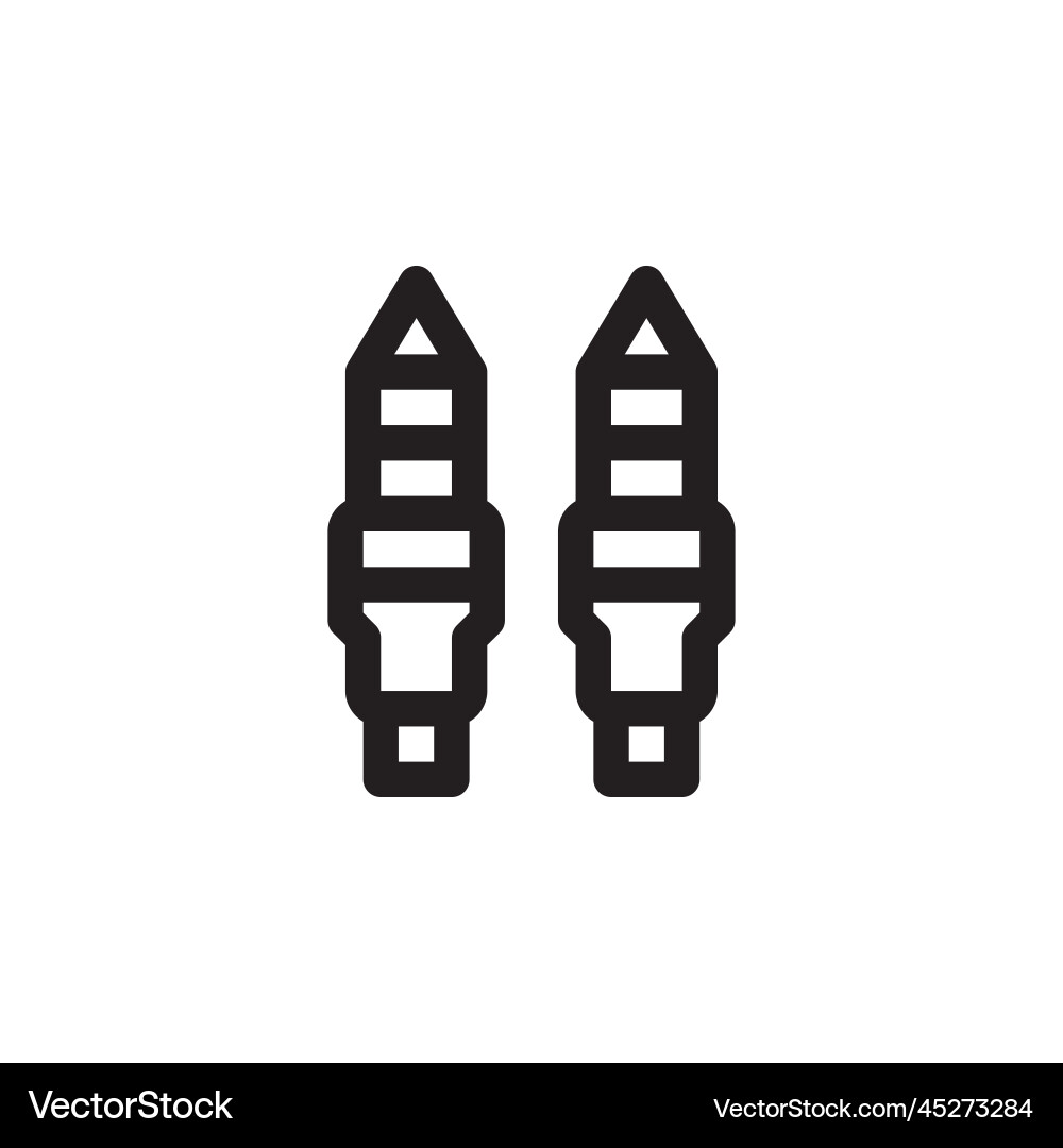 Jack cable icon computer component icon outline Vector Image