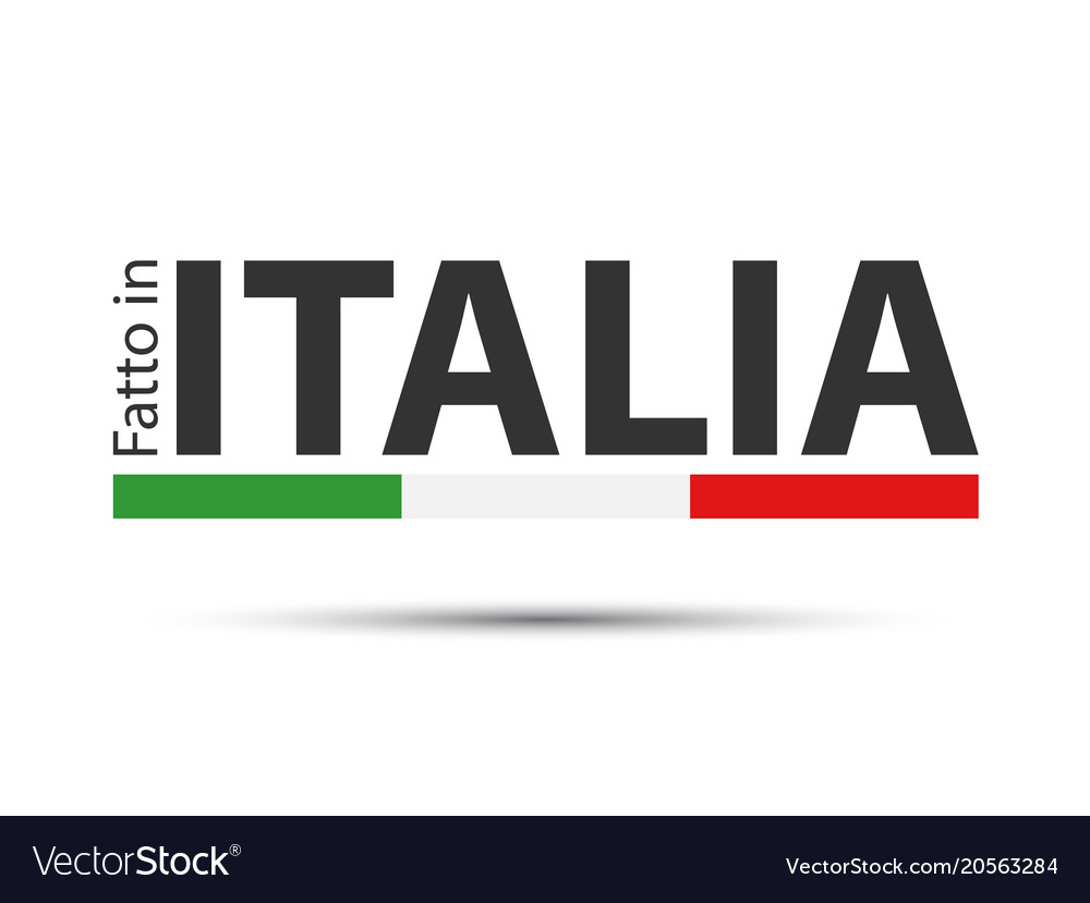 Made in italy colored symbol with italian tricolor