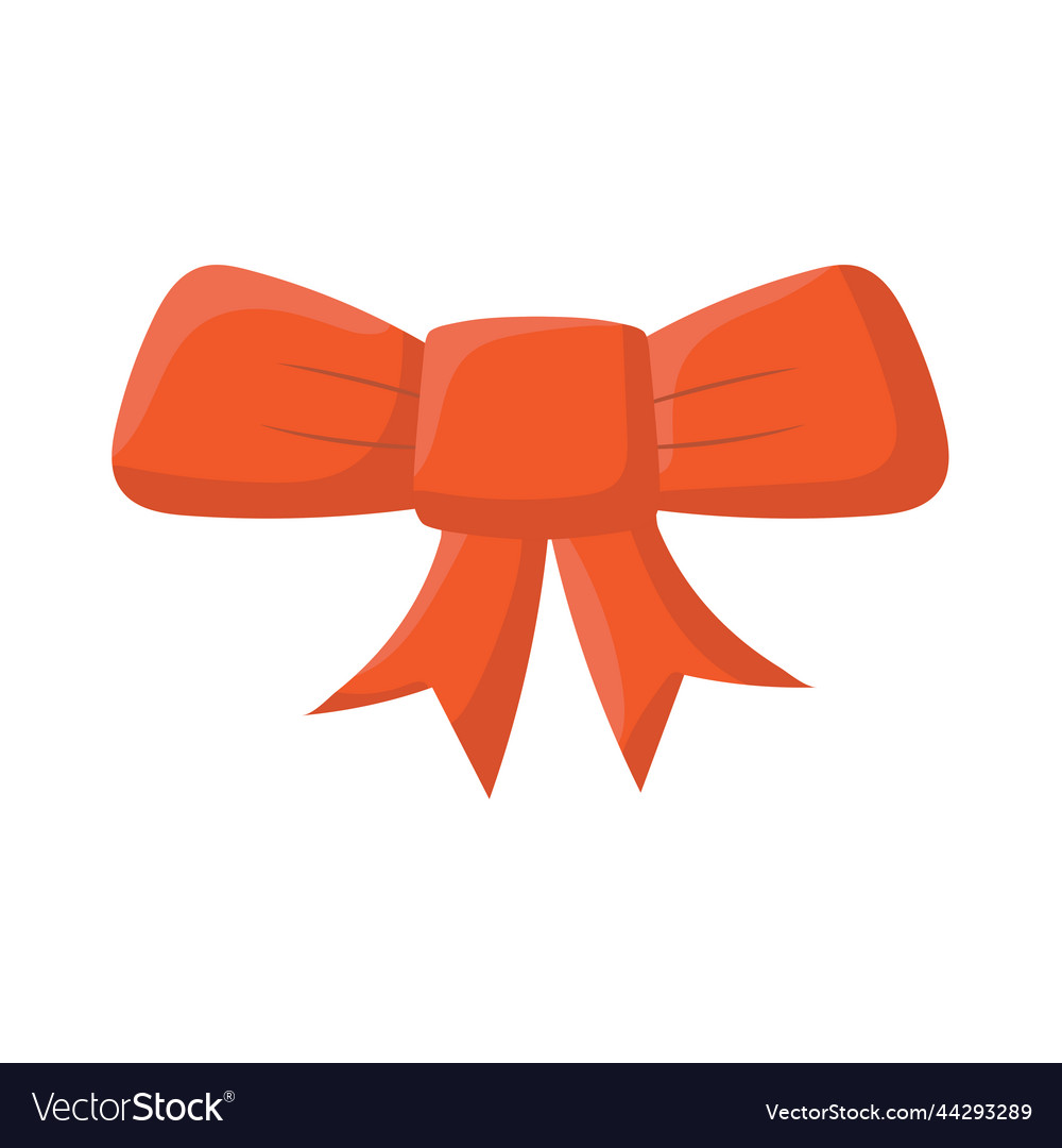 Christmas ribbon bow hand drawn doodle element