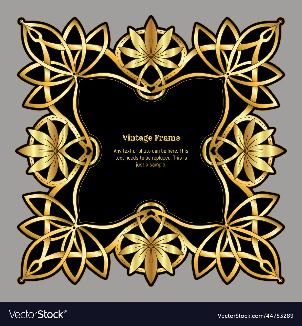 Decorative ornament border frame template