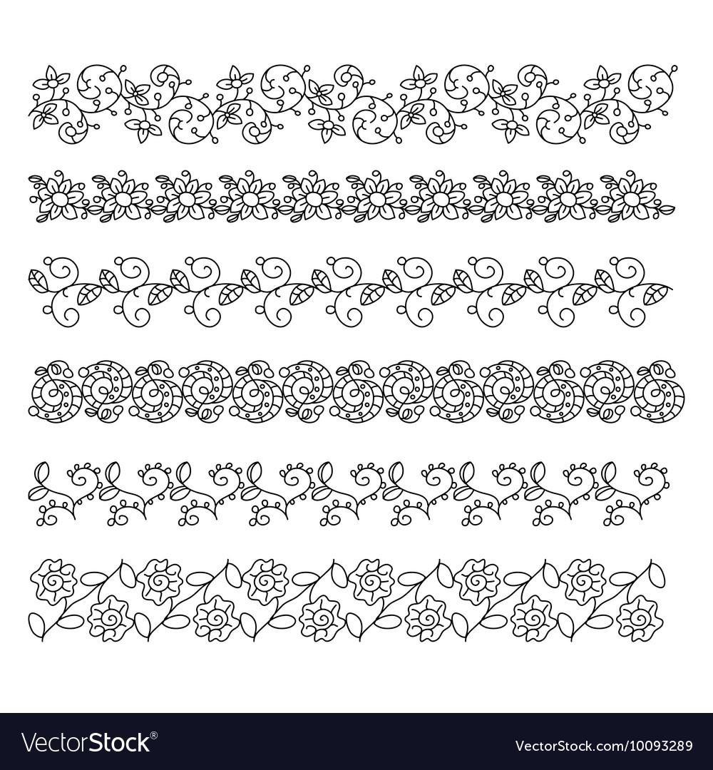 Doodle style brushes for your creative decorative Vector Image