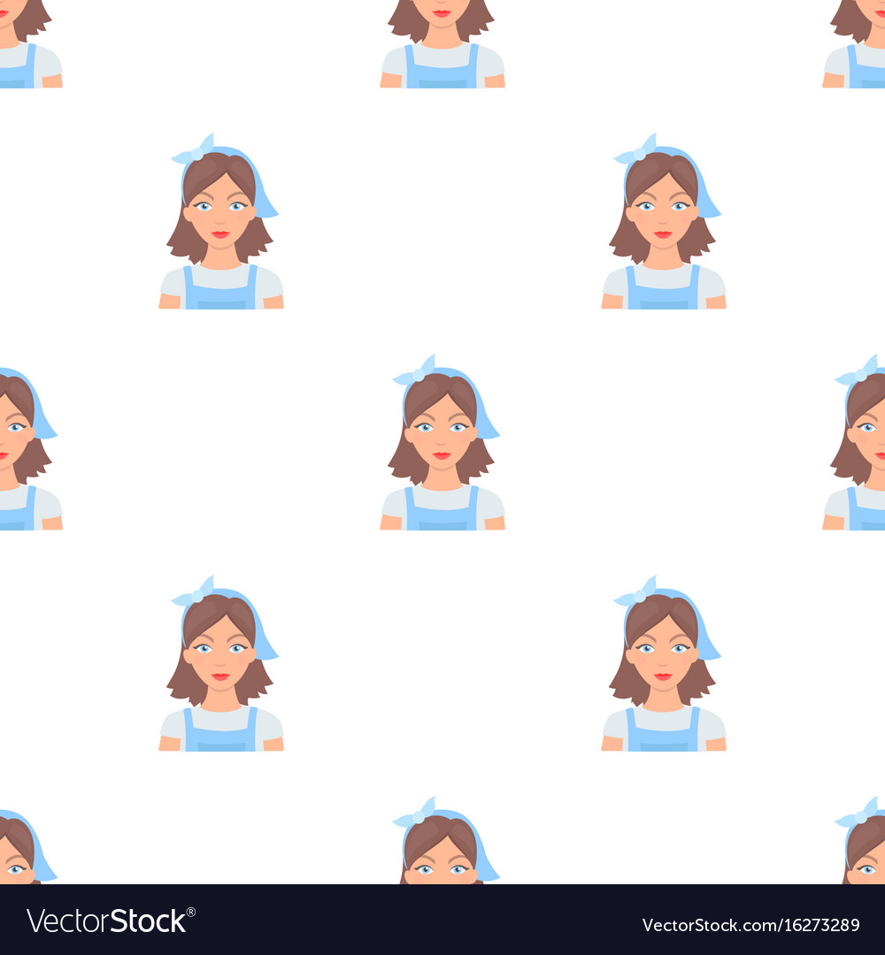 Housekeeper icon in cartoon style isolated