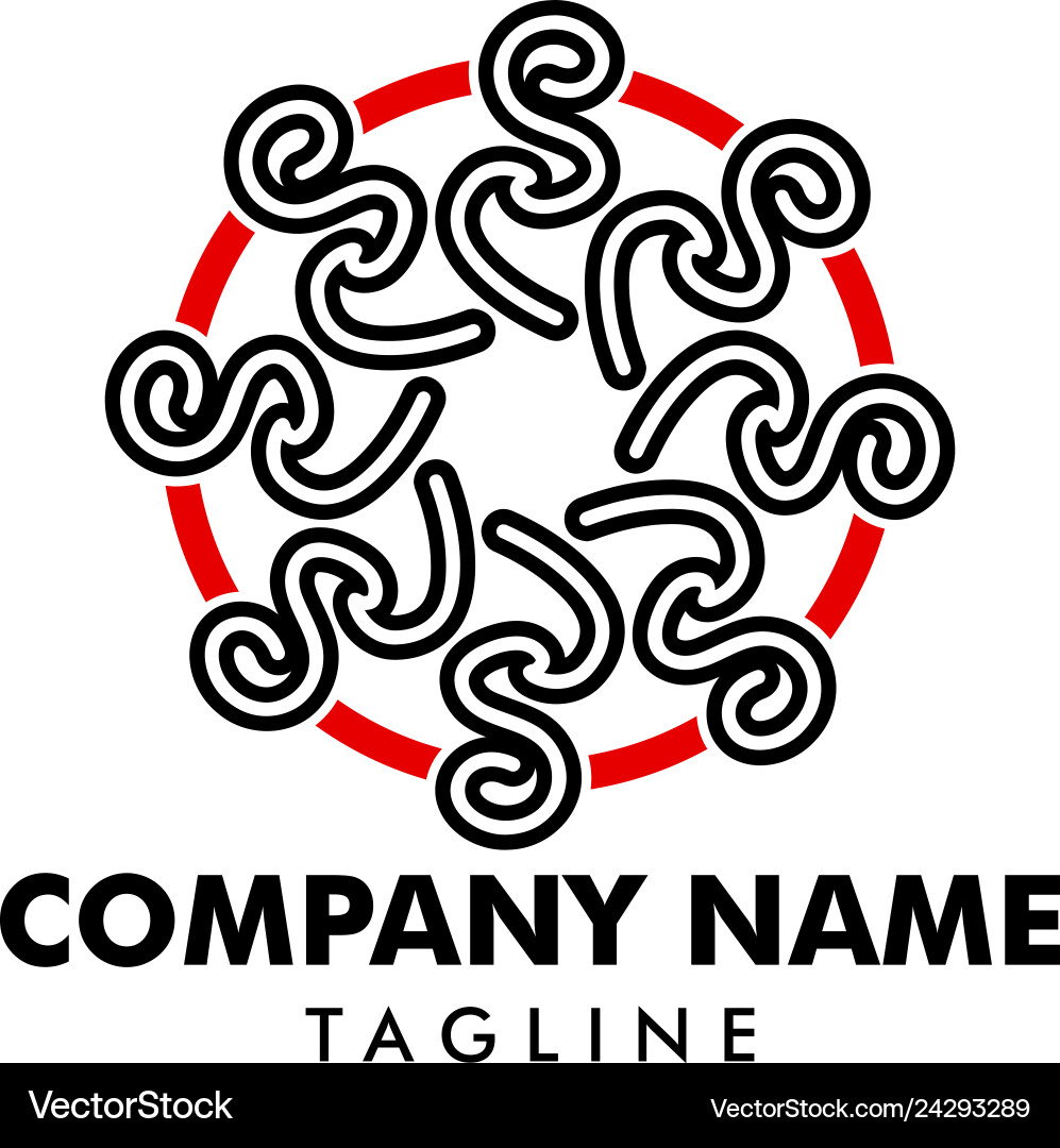 Initial letter sp logo template Royalty Free Vector Image