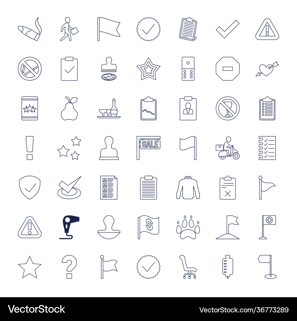 Mark icons Royalty Free Vector Image - VectorStock