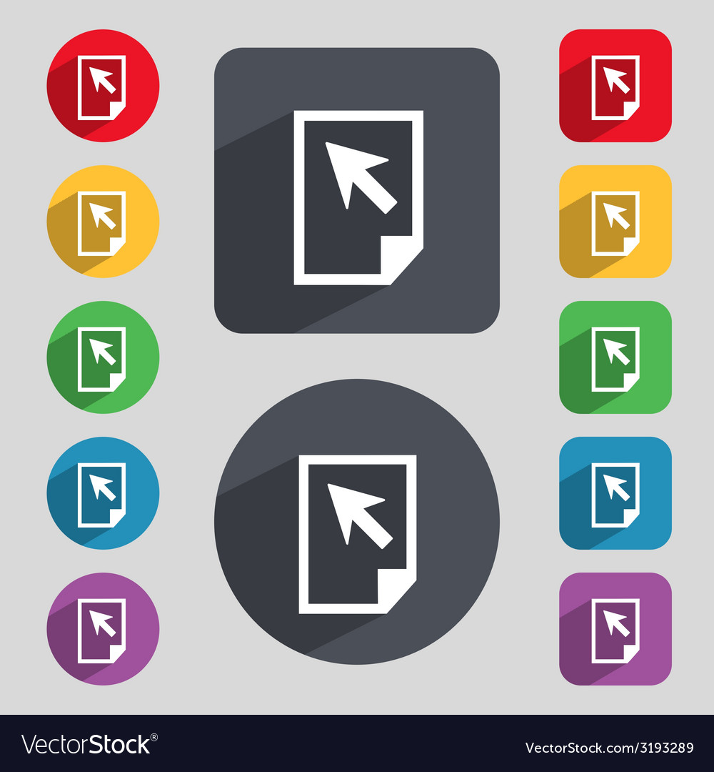 Text file sign icon document symbol set Royalty Free Vector