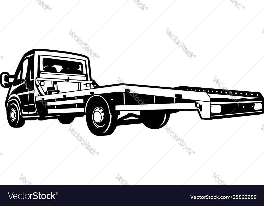 Tow truck for transportation faults and emergency Vector Image