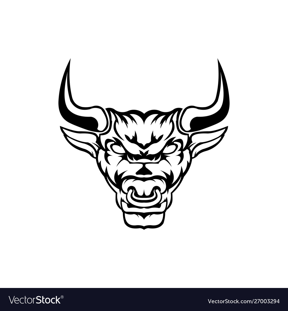 Bull Taurus Bison Buffalo Logo Royalty Free Vector Image