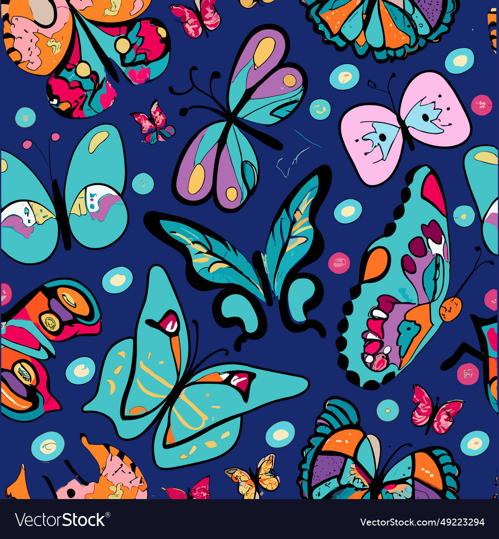 Butterfly pattern Royalty Free Vector Image - VectorStock