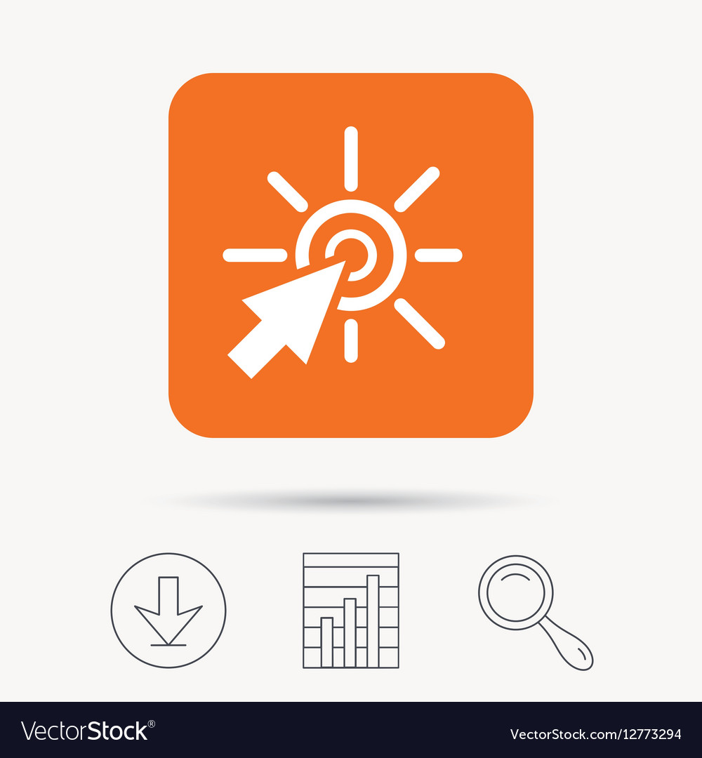 Klicken Sie auf Symbol Computer Maus Cursor Zeichen