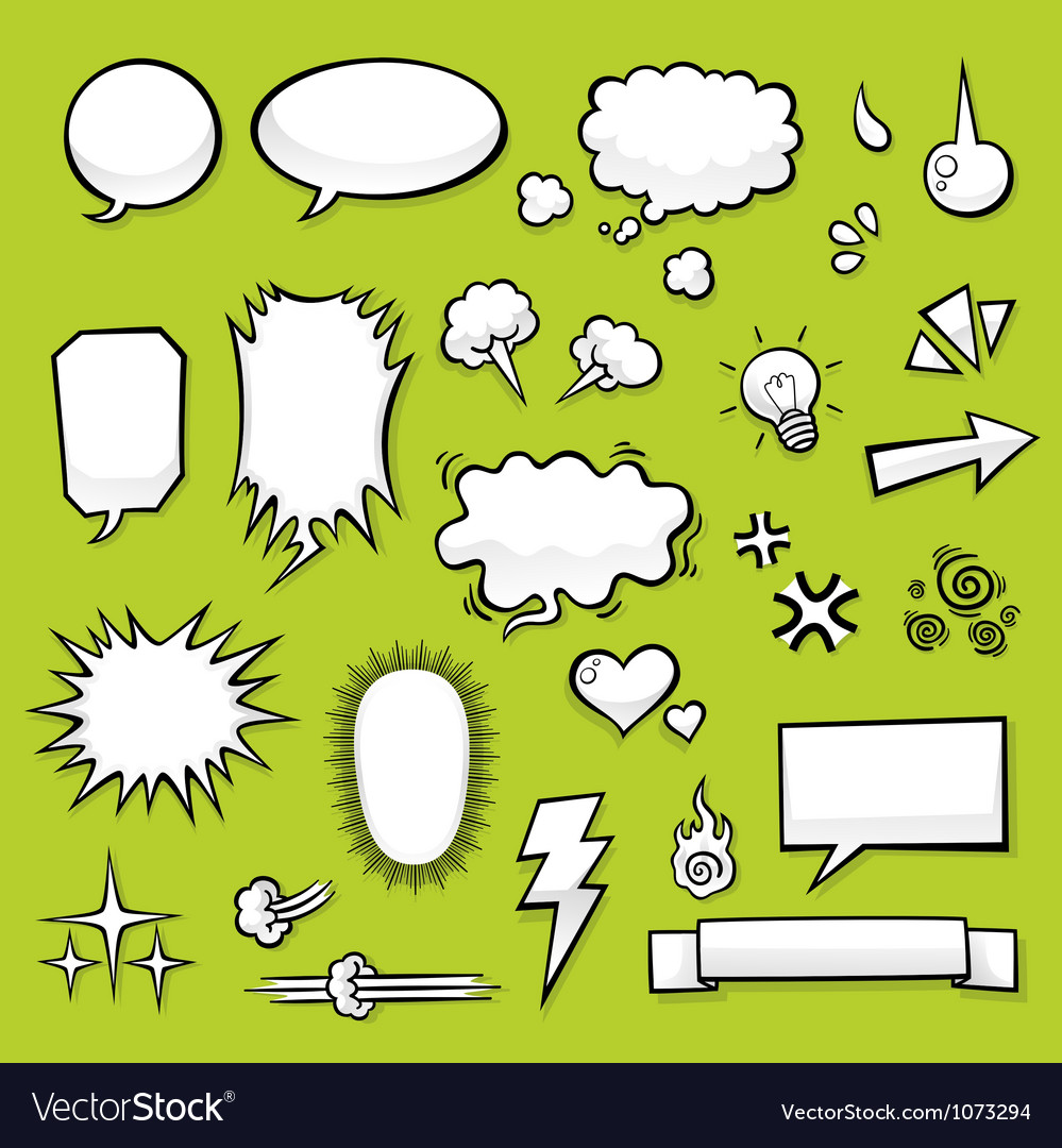 comic-elements-royalty-free-vector-image-vectorstock