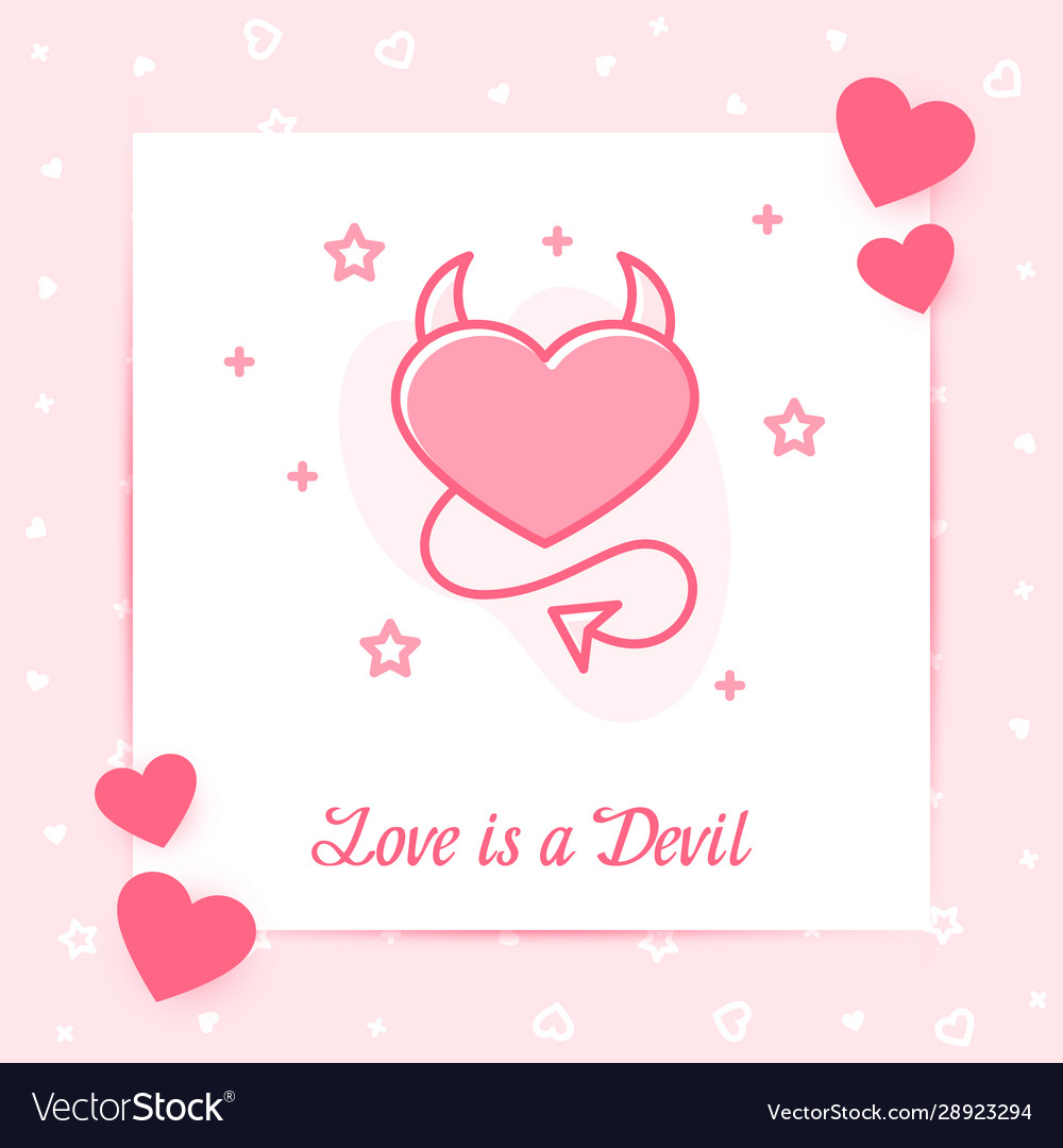 Teufel herz valentine karte liebe text icon