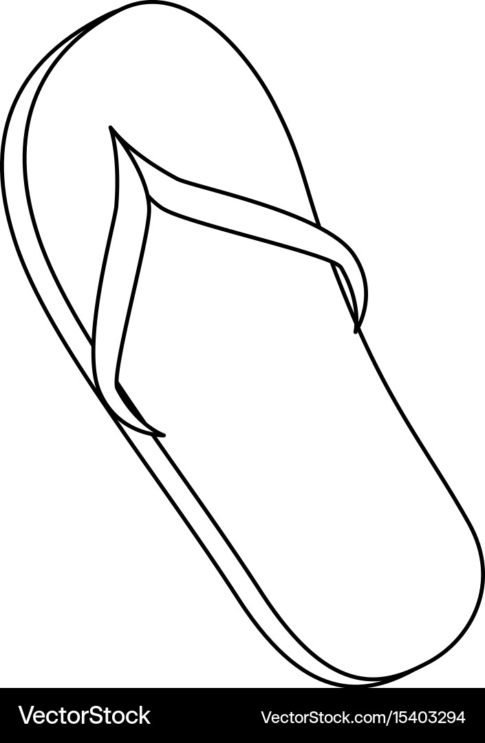 Isolated beach flip flops Royalty Free Vector Image