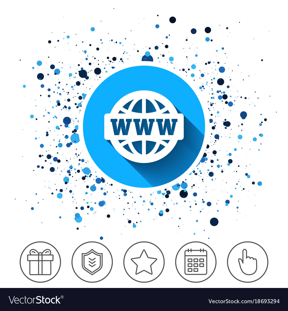 Www sign icon world wide web symbol Royalty Free Vector