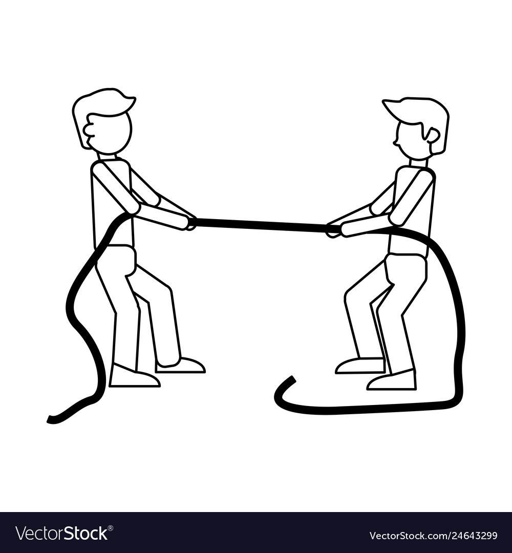 men-pulling-rope-black-and-white-royalty-free-vector-image